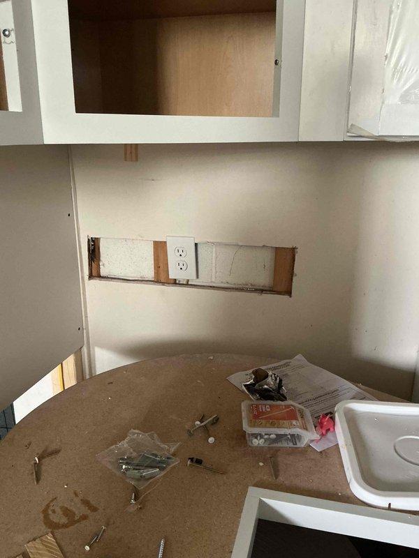 Responded to inspector correction requiring electrical receptacles on both sides of cooking range. Installed code-compliant GFCI outlets per NEC requirements for countertop appliance circuits in kitchen area currently under renovation. Verified proper spacing and placement of receptacles to meet residential building code standards for final inspection approval.