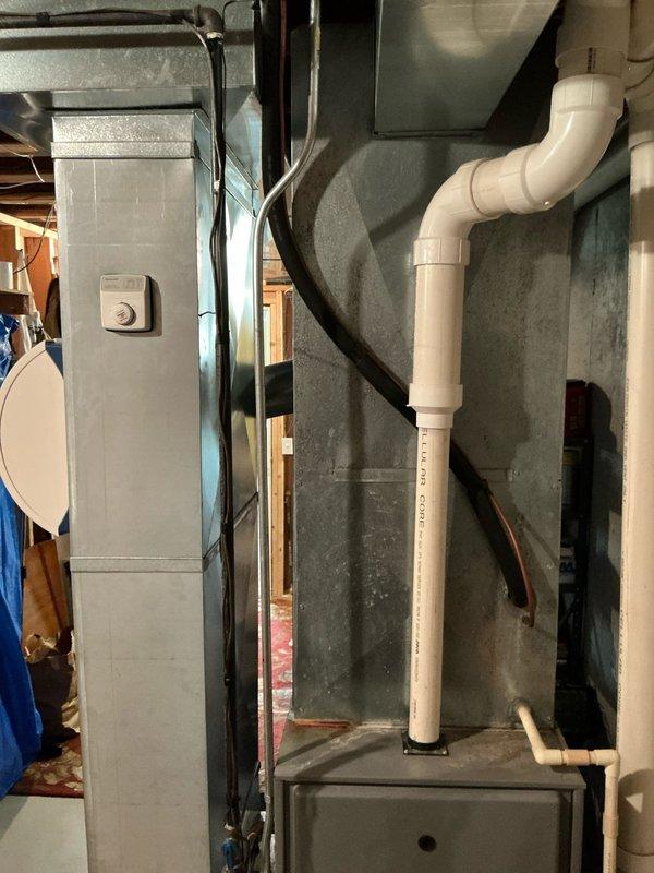 Completed sales estimate for replacement of 15-year-old residential air conditioning system. Evaluated existing outdoor condenser unit installed on concrete pad in side yard area and inspected indoor air handler/furnace unit located in basement mechanical room. Documented current equipment condition, discussed replacement options with customer, and provided comprehensive estimate for new AC system installation.