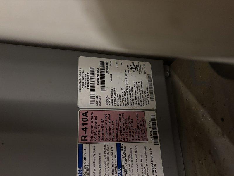 Completed annual cooling system maintenance on 13-year-old ICP unit utilizing R-410A refrigerant. Performed comprehensive tune-up including system inspection, documentation of equipment specifications and labeling, verification of control devices and sensor operation, and assessment of ductwork connections. All components functioning within normal parameters with no deficiencies noted at time of service.