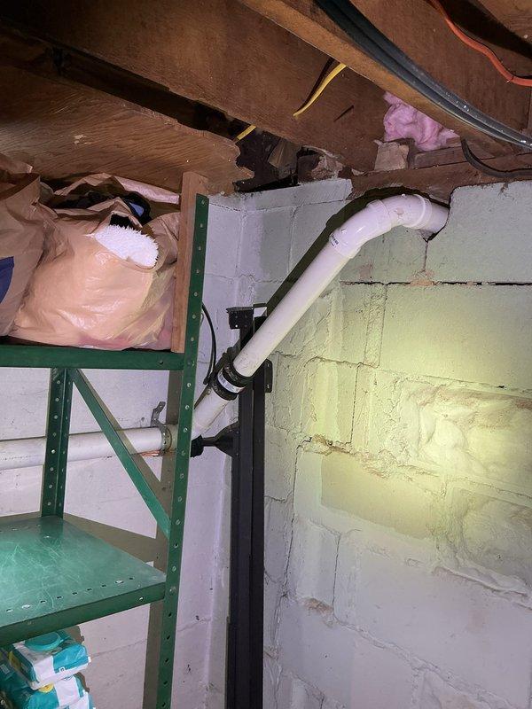 Responded to recurring clogged kitchen sink drain causing water leakage into basement area. Upon inspection, identified drainage issue in main kitchen line with intermittent blockage pattern affecting specific section of plumbing system. Cleared obstruction from kitchen sink drain line, inspected basement piping for damage or additional clogs, and verified proper water flow through system. Tested drainage multiple times to ensure blockage was fully removed and leak source was eliminated. Advised customer on preventative maintenance to avoid future recurring clogs in kitchen drain line.