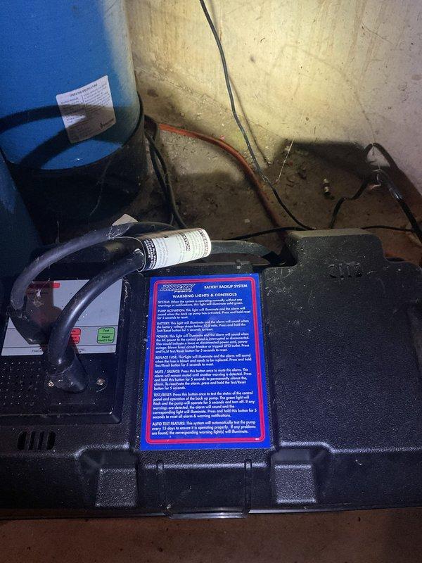 Responded to sump pump failure caused by malfunctioning float switch. Replaced defective float switch assembly to restore proper automatic operation of the primary sump pump system. Verified battery backup system functionality and tested pump cycling to ensure reliable water removal from basin upon completion.