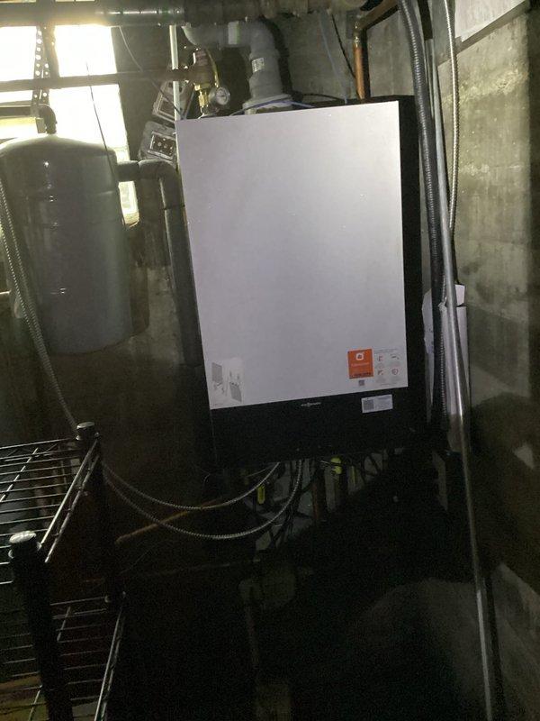 Completed annual heating and cooling maintenance on a 32-year-old Utica boiler (model B1KE 120, 120,000 BTU/h) and 9-year-old Bryant air conditioning system. Performed comprehensive tune-up procedures including combustion analysis, safety control testing, heat exchanger inspection, burner cleaning, and filter replacement on the heating system. Inspected expansion tank, verified proper system pressures, and tested all electrical connections and gas supply components. On the cooling system, checked refrigerant levels, cleaned condenser coils, tested capacitors and contactors, verified proper airflow, and ensured all safety controls were functioning correctly. Both systems operating within manufacturer specifications and ready for seasonal use.