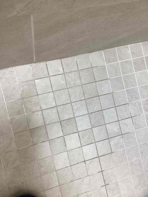 Responded to callback for persistent shower head leak following previous service attempts. Upon inspection, confirmed customer's assessment that handle valve was not achieving full closure, preventing complete water shutoff. Disassembled shower trim assembly and identified worn valve cartridge preventing proper seat engagement. Replaced faulty cartridge with OEM component, ensuring proper alignment and full range of motion. Tested handle operation through multiple open/close cycles, verified complete water shutoff with no residual dripping. Documented pre-existing tile and flooring conditions in work area for reference.