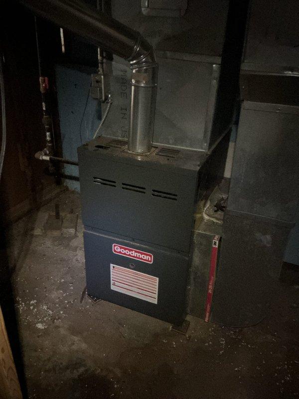 Responded to no heat call for Goodman furnace installed circa 2016. Upon arrival, performed diagnostic inspection of unit and verified heating system operation. Furnace was found to be functioning properly at time of service call, with all components operating within normal parameters and heat being delivered to living spaces.