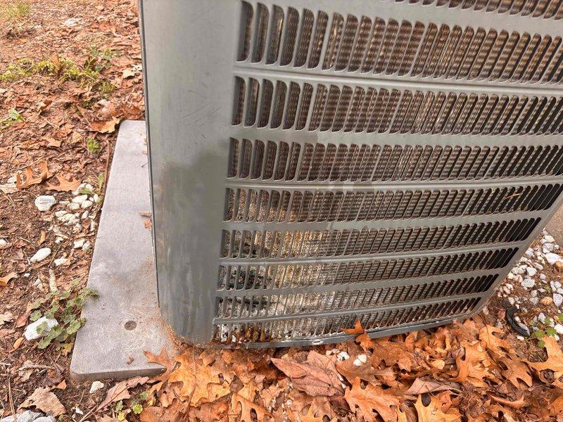 Completed annual cooling maintenance on 19-year-old Goodman air conditioning system. Inspected outdoor condenser unit, which showed age-appropriate wear with leaf debris accumulation around unit requiring attention to maintain proper airflow. Upon accessing crawl space to inspect furnace and indoor HVAC components, discovered significant water intrusion with several inches of standing water covering vapor barrier, presenting immediate concerns for equipment integrity and potential water damage to heating system. Documented flooded conditions with photography and advised customer of urgent need to address water infiltration issue to prevent damage to HVAC equipment and maintain system operation.
