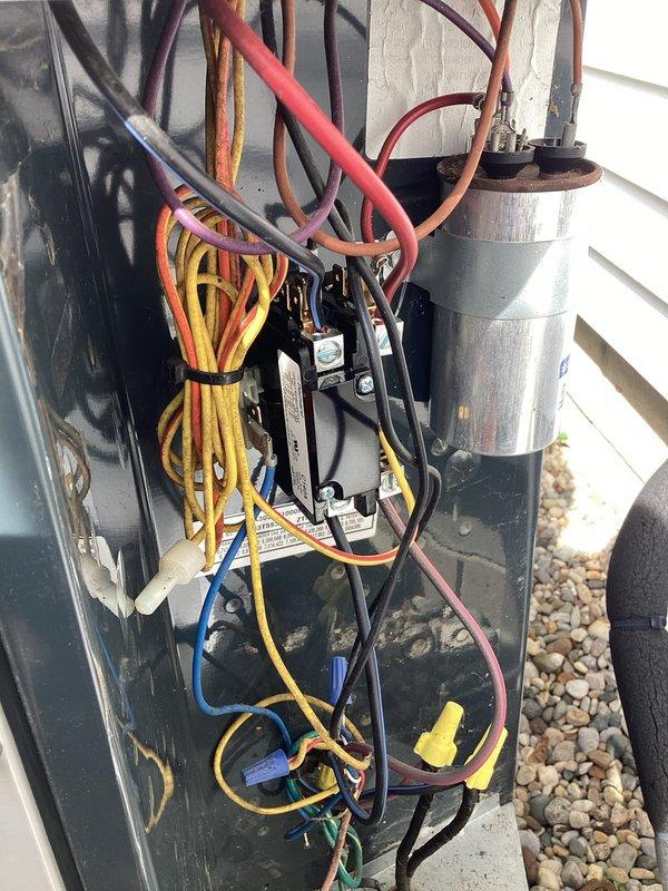 Responded to no-cooling call on 10-year-old American Standard unit that was completely inoperative. Upon arrival, performed diagnostic inspection of outdoor condensing unit electrical system. Located failed blade-type fuse in control circuit preventing unit operation. Removed defective fuse, verified proper amperage rating, and installed replacement fuse. Tested all electrical connections at contactor and capacitor terminals for proper voltage and secure connections. Cycled system through complete operational test to confirm unit startup and normal cooling function restored. Unit operating within manufacturer specifications at time of departure.