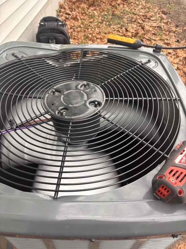 Completed comprehensive ASTU-AC Super Tune-up on outdoor condensing unit. Performed full system inspection, electrical testing with clamp meter, verified proper fan operation and airflow through condenser coils, checked refrigerant levels, and confirmed all mechanical components functioning within manufacturer specifications. Unit showed normal operational wear with no deficiencies noted; system operating efficiently and ready for continued service.