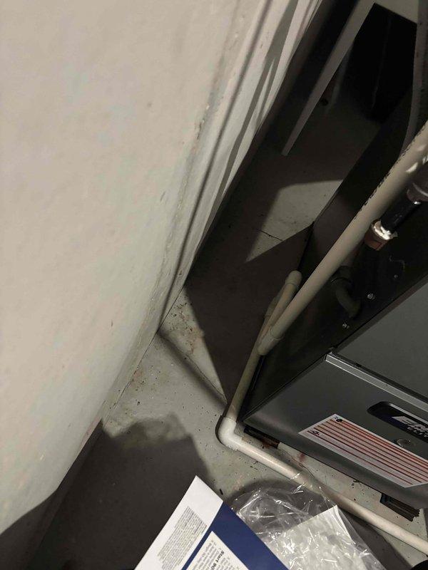 # Water Heater No Heat Service Call

Responded to service call for water heater not producing hot water. Upon arrival, located Bradford White water heater in basement utility area. Performed diagnostic assessment of unit to determine cause of no heat condition. Customer was uncertain of water heater age, requiring visual inspection of equipment and manufacturer data plate for age verification and specification details.

Conducted thorough examination of water heater installation, including gas supply connections, venting system, and electrical components where applicable. Inspected surrounding mechanical systems including HVAC ductwork and PVC piping installations to ensure proper clearances and no interference with water heater operation. Documented equipment condition and installation configuration through photographic records for service file.

Based on diagnostic findings, identified root cause of heating failure and provided customer with repair recommendations and available servi