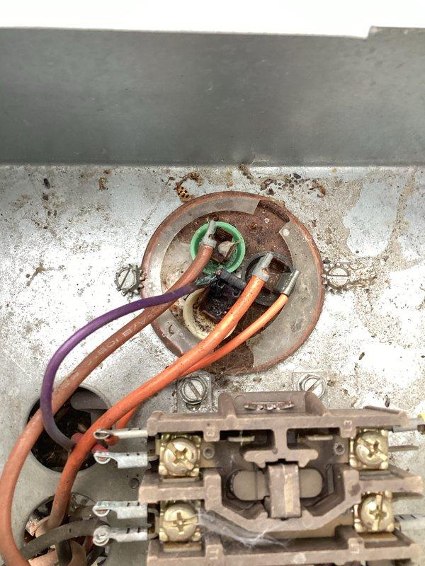 Completed annual cooling maintenance on 23-year-old Rheem system. Performed comprehensive tune-up including inspection of electrical connections, which showed significant age-related corrosion and oxidation on terminal blocks and wire connections. Documented deteriorated conditions with photos for customer records, noting moisture exposure and environmental wear on junction components requiring future attention.
