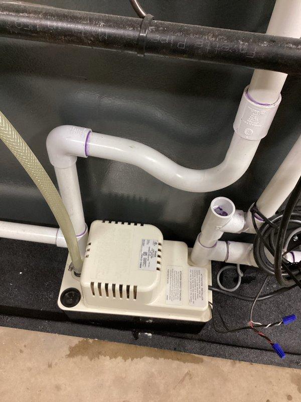 Completed annual cooling maintenance on residential HVAC system. Performed comprehensive inspection of furnace unit, ductwork connections, and condensate management system including pump operation verification. All components found operating within normal parameters, PVC drainage lines clear and functioning properly, and system ready for continued service through the cooling season.