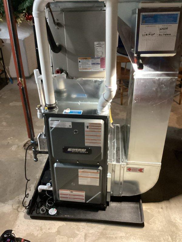 Completed annual cooling maintenance on 8-year-old Carrier system. Performed comprehensive tune-up including inspection of furnace unit, condensate management system, and associated components. Verified proper operation of control board, checked electrical connections, and inspected PVC drainage lines and venting. All equipment found to be functioning within normal parameters with no issues identified requiring immediate attention.