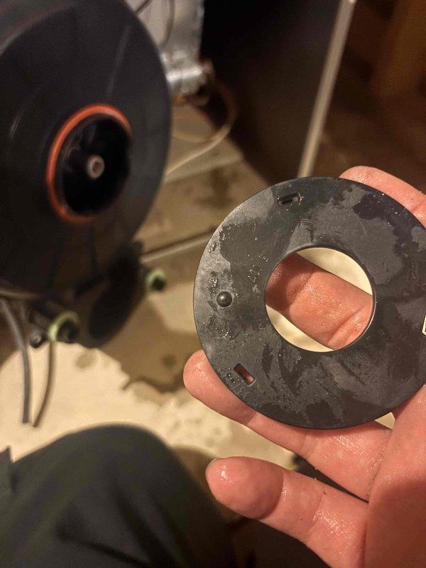 Responded to no heat call on 11-year-old Payne furnace experiencing short cycling with flashing orange indicator light. Upon inspection, diagnosed failed inducer motor gasket causing improper venting and pressure switch issues, leading to safety lockout. Removed deteriorated gasket showing significant wear, mineral deposits, and compromised seal integrity. Replaced inducer motor gasket, verified proper draft pressure, and tested system through multiple heating cycles to confirm successful ignition sequence and continuous operation. No gas leak detected; safety systems functioning as designed.