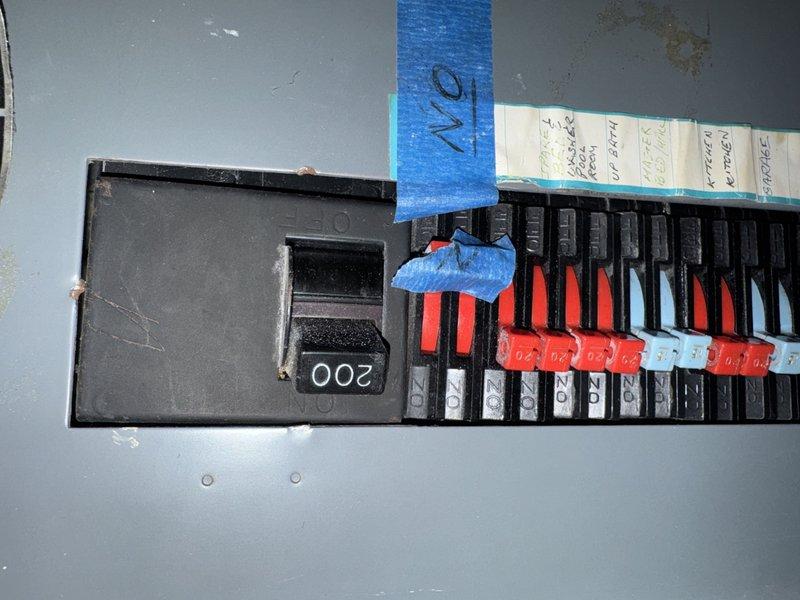 Completed electrical service upgrade from existing panel to 200-amp main breaker panel with new circuit breaker configuration. Coordinated utility disconnect and reconnect service, obtained electrical permit through township, and scheduled municipal electrical inspection which was completed and approved. Installed dedicated circuit for mini-split air conditioning system in preparation for future A/C installation.