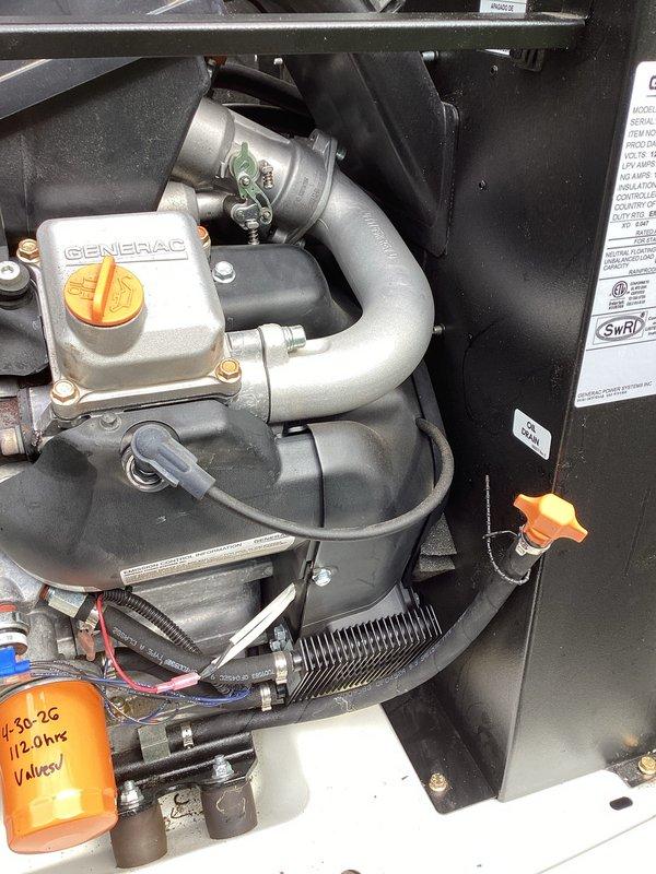 Performed comprehensive 10-year tune-up on Generac generator unit. Adjusted valve lash to manufacturer specifications and completed full system inspection. Unit operational and running within normal parameters upon completion.