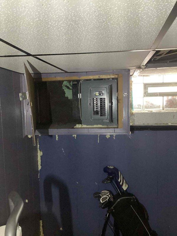 Conducted sales estimate for furnace and air conditioning system replacement due to existing furnace malfunction. Assessed electrical service panel capacity and condition in basement utility area to determine compatibility with new HVAC equipment installation requirements. Documented existing electrical infrastructure including circuit breaker panel configuration and available amperage for future system upgrades. Provided comprehensive estimate for complete furnace and AC system replacement with recommendations based on current equipment failure and electrical service evaluation.