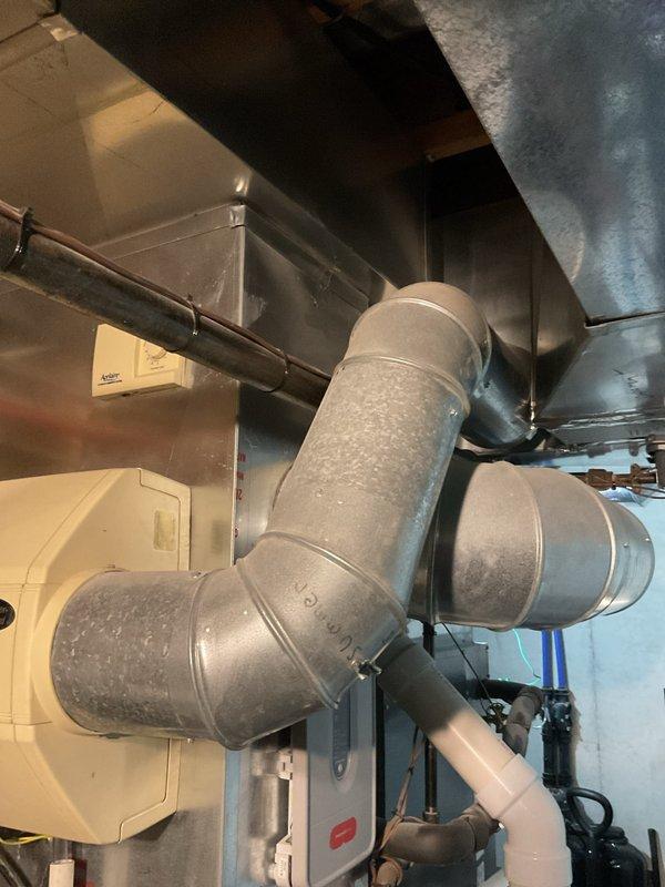 Completed annual furnace tune-up for Comfort Club member on 9-year-old EnergiAir unit with warranty valid through September 2026. Performed comprehensive inspection and maintenance of heating system including humidifier unit mounted to supply plenum, verified all ductwork connections and airflow, and confirmed proper operation of all HVAC components and controls.