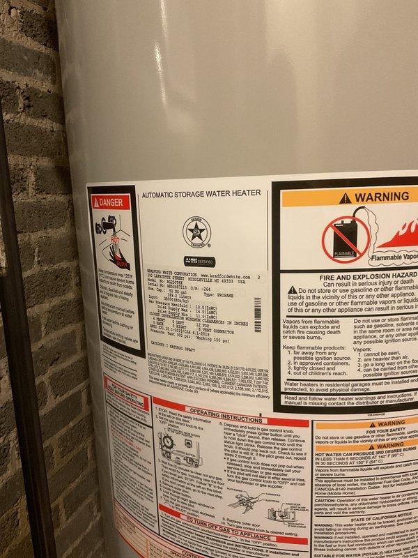Responded to service call for inconsistent hot water delivery and air discharge from faucets. Inspected 2-year-old Bradford White automatic storage water heater model WT-8-2030. Diagnosed air trapped in distribution lines causing reduced hot water flow to multiple fixtures throughout the home. Purged air from system by bleeding lines at affected outlets. Verified proper water heater operation, checked inlet and outlet connections, and confirmed adequate water pressure and temperature settings. Tested hot water delivery at all fixtures to ensure consistent flow without air pockets. System restored to normal operation with full hot water distribution to all areas of the home.