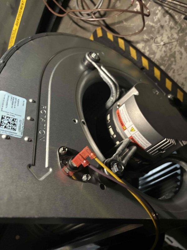 Completed return service call to replace blower wheel and housing assembly on heating system. Retrieved necessary parts from shop as scheduled and performed full installation of new blower wheel and housing unit. Removed existing blower motor assembly, installed replacement components, verified proper motor operation and airflow, and restored system to full operational status. All electrical connections secured, unit tested and confirmed functioning correctly with burners operating normally.