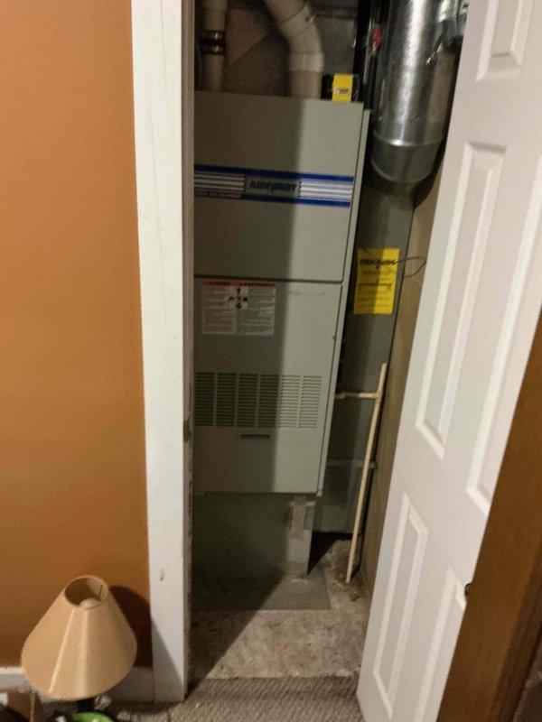 Conducted on-site assessment for conversion from electric range to gas cooking appliance. Evaluated existing kitchen layout with current electric stove installation and identified utility closet location containing HVAC equipment and mechanical systems. Documented routing requirements for new gas line installation from utility area to kitchen cooking surface, assessed wall penetrations and pathway logistics, and provided comprehensive project estimate for gas line installation and appliance conversion.