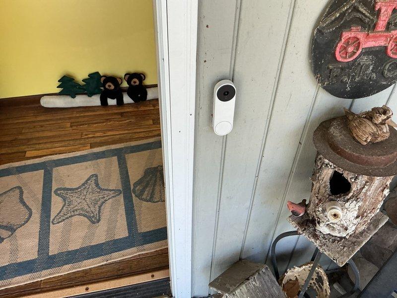 Successfully installed a video doorbell camera unit at the front entrance. Mounted the device on the exterior wall adjacent to the doorway, established power connection through interior wiring, and verified full operational functionality of the camera and chime system.