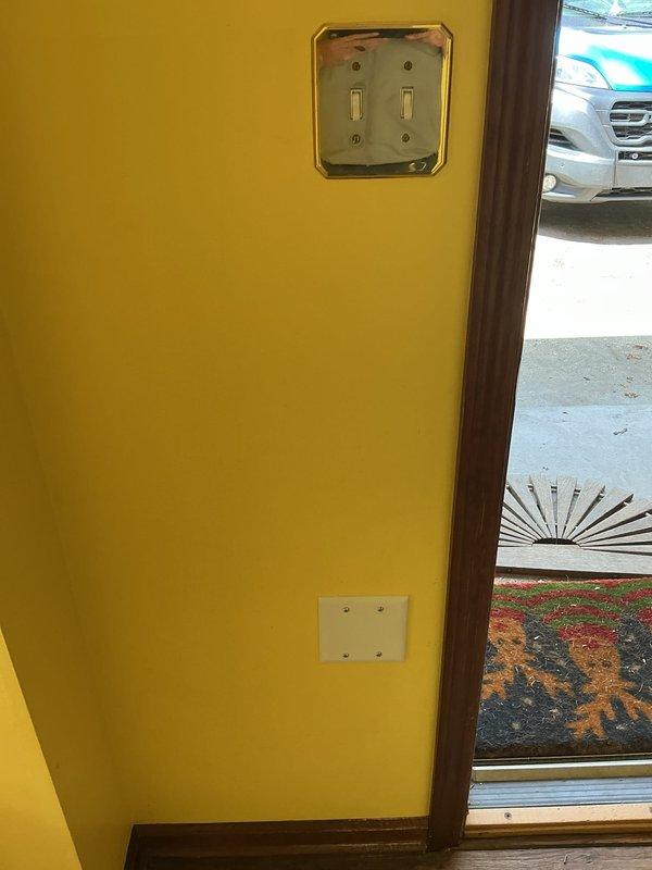 Successfully installed a video doorbell camera unit at the front entrance. Mounted the device on the exterior wall adjacent to the doorway, established power connection through interior wiring, and verified full operational functionality of the camera and chime system.