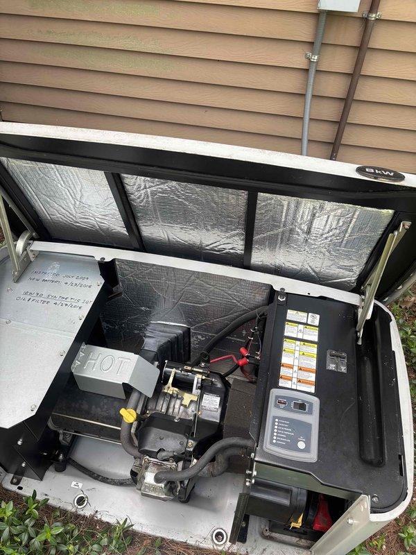 Completed QUOTR-quoted repair on Generac industrial generator experiencing starter failure. Diagnosed faulty starter motor preventing engine cranking. Removed generator access panels and disconnected battery cables to safely access starter assembly. Extracted failed starter unit from engine block, noting worn solenoid contacts and damaged drive gear. Installed OEM replacement starter motor, torqued mounting bolts to manufacturer specifications, and reconnected all electrical connections. Verified proper engagement of drive gear with flywheel ring gear. Tested starter operation multiple times to confirm reliable cranking and engine start sequence. Inspected associated components including battery terminals, ground connections, and starter relay for proper function. Cleaned debris from generator enclosure and verified all safety labels and control panel indicators functioning correctly. Generator now starting reliably with no abnormal sounds or hesitation. Total repair time approximately