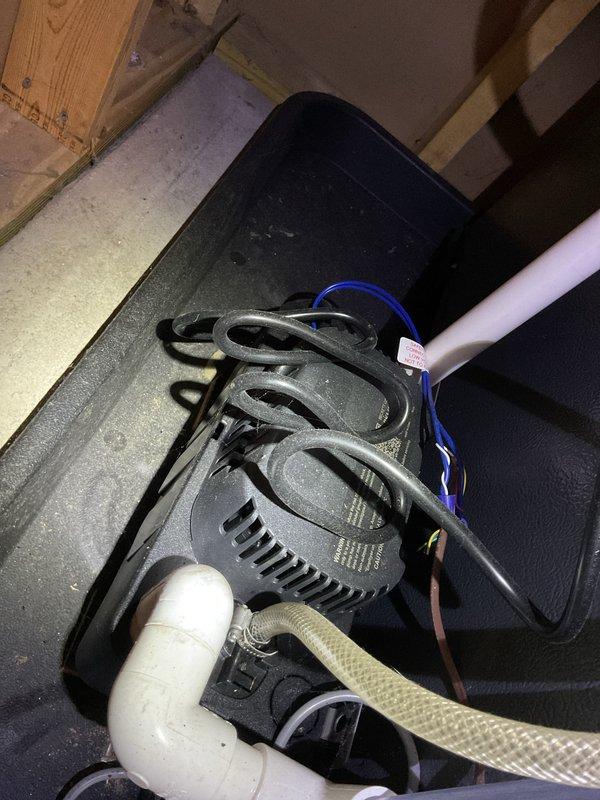 Completed annual cooling system maintenance and inspection. Verified proper operation of condensate drainage system in attic space, including drain pan, discharge lines, and associated plumbing connections. Inspected HVAC equipment installation, confirmed proper routing of refrigerant lines, electrical connections, and ductwork components. System operating within normal parameters.