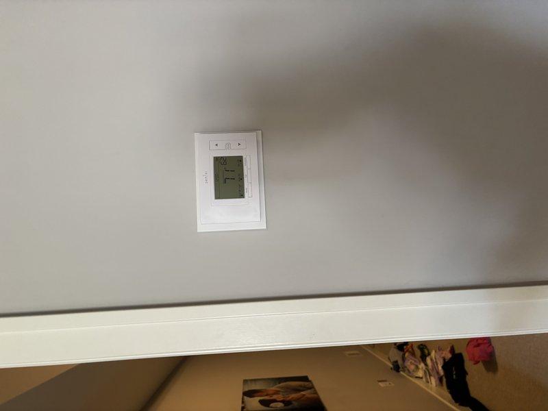 Completed smart thermostat installation consultation and assessment of existing HVAC system. Evaluated current thermostat location and wiring configuration, inspected attic-mounted air handler and associated components including condensate drain pan, ductwork, and refrigerant lines to ensure compatibility with upgraded thermostat system.