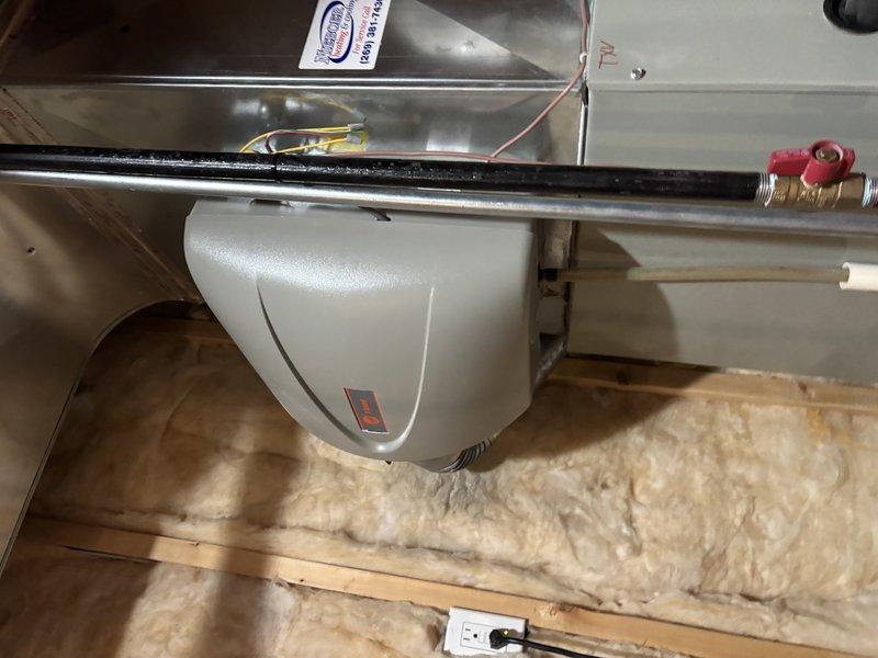 Completed smart thermostat installation consultation and assessment of existing HVAC system. Evaluated current thermostat location and wiring configuration, inspected attic-mounted air handler and associated components including condensate drain pan, ductwork, and refrigerant lines to ensure compatibility with upgraded thermostat system.