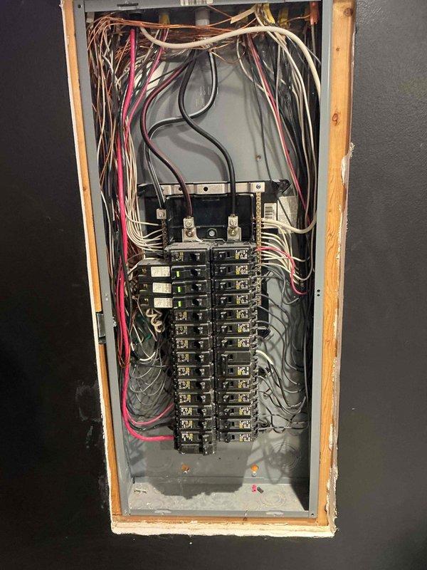Conducted electrical estimate for potential ceiling fan replacement with light and fan combination unit. Assessed existing electrical panel and exterior service equipment to verify capacity and compatibility for proposed fixture installation, with customer providing their own fixture for the project.