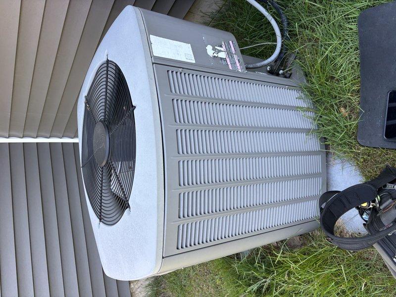 Completed comprehensive ASTU-AC Super Tune-up on dual 17-year-old HVAC system including both furnace and air conditioning unit. Performed full system inspection, tested all electrical connections at breaker panel, verified proper circuit operation and labeling, inspected outdoor condensing unit including fan operation and refrigerant lines, cleaned and serviced both heating and cooling components, and documented system condition with photos. All equipment operating within normal parameters upon completion.