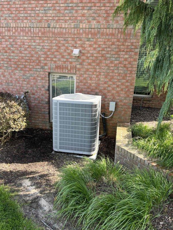 Completed annual cooling maintenance on Carrier HVAC system. Performed comprehensive tune-up including inspection of outdoor condenser unit, verified refrigerant levels, cleaned condenser coils, checked electrical connections and controls, tested thermostat operation, and inspected condensate drain system. All components operating within manufacturer specifications. System ready for cooling season.
