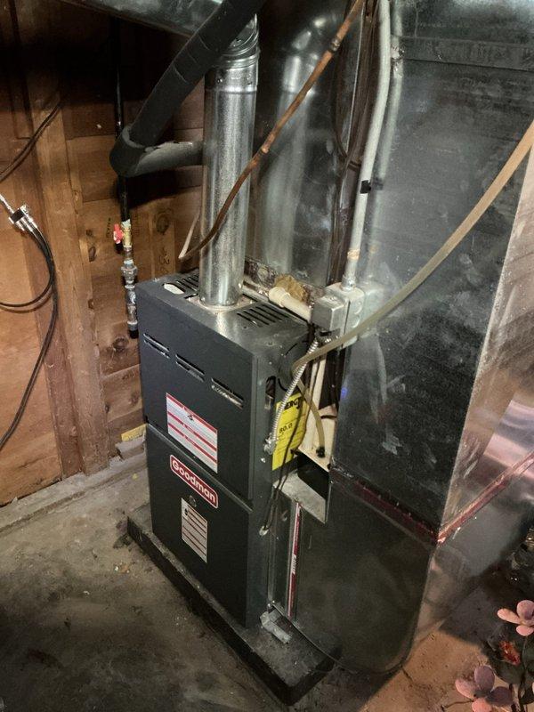 Completed annual cooling maintenance on 8-year-old Goodman system. Performed comprehensive tune-up including inspection of all major components, refrigerant level verification, electrical connection testing, condensate drain clearing, air filter evaluation, and thermostat calibration. Unit operating within manufacturer specifications with no deficiencies noted at time of service.