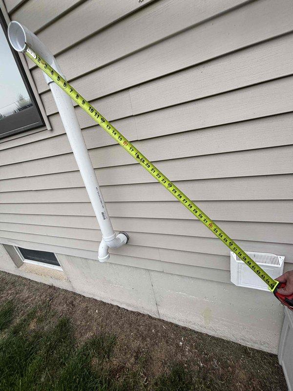 Responded to inspection correction notice regarding improperly configured furnace venting system. The air intake and exhaust terminations were found to be reversed and positioned too close to the fresh air intake, creating a potential safety hazard and code violation. Corrected the PVC vent pipe configuration by properly routing and repositioning the intake and exhaust terminations to meet manufacturer specifications and local building code requirements for proper clearance distances. Verified adequate separation between combustion air exhaust and fresh air intake to prevent recirculation of flue gases into the system.