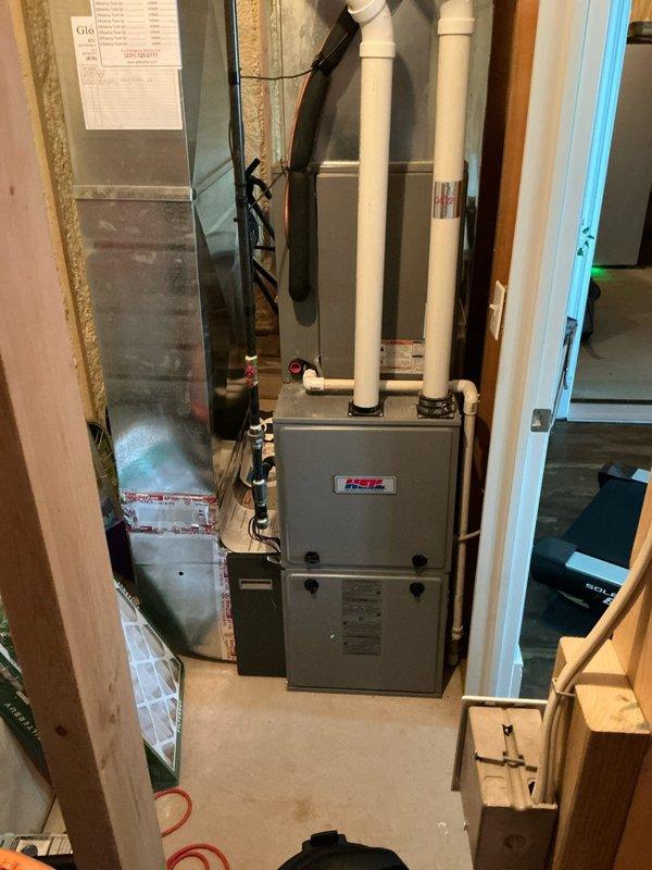 Performed diagnostic evaluation on non-operational residential air conditioning system for club member. Identified failed evaporator coil requiring replacement. Provided comprehensive estimate for system replacement options given the extent of repairs needed. Documented existing HVAC installation including furnace, air handler, ductwork configuration, and mechanical room conditions with detailed photography for customer review and decision-making purposes.