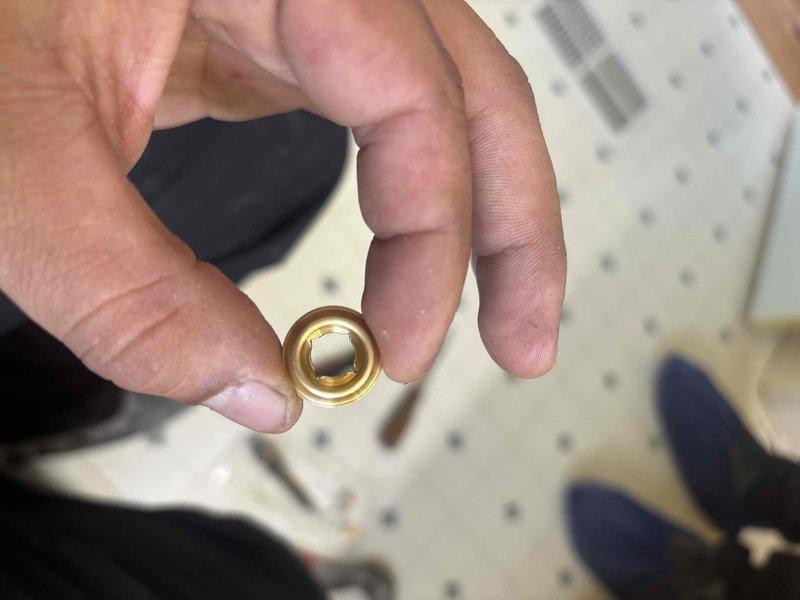 Conducted follow-up inspection to verify quality and accuracy of work completed during previous service visit. Documented brass compression fitting components through detailed photography to confirm proper installation and component specifications. All previously completed work verified as correct with no additional adjustments required.
