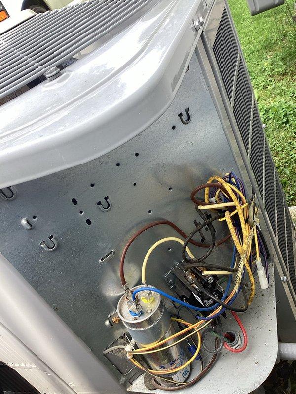 Completed annual cooling maintenance on 2019 Carrier air conditioning system under warranty through November 2026. Performed comprehensive tune-up including inspection of outdoor condenser unit electrical components, capacitor, compressor connections, and control wiring. Verified proper operation of all electrical connections and contactors. Inspected indoor air handler unit in utility space, confirmed proper drainage and airflow. All components operating within manufacturer specifications. System ready for cooling season.