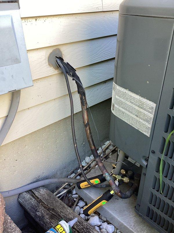 Completed annual cooling maintenance on 8-year-old Goodman air conditioning system. Performed comprehensive inspection of outdoor condensing unit, verified proper operation of all electrical components including disconnect box, and tested refrigerant line set integrity. Utilized digital multimeter to measure voltage and amperage readings, confirming system operating within manufacturer specifications.