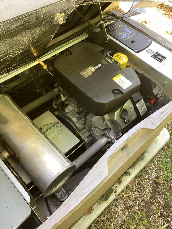 Completed scheduled preventive maintenance and tune-up on Kohler generator unit. Performed standard inspection of generator components, verified operational status, and documented system condition with photographs. Unit tested and confirmed to be functioning within normal parameters.