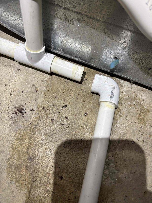 Completed annual cooling maintenance on 6-year-old EcoAir system. Performed standard tune-up procedures including system inspection, performance testing, and documentation with photos of condensate drain system showing PVC piping and drainage components in proper working condition.
