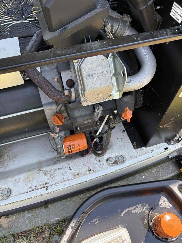 Completed comprehensive tune-up service on Generac standby generator unit. Performed oil and filter change using manufacturer-specified lubricants, replaced air filter, and inspected all engine components including spark plugs, battery connections, and fuel system. Verified proper operation of all safety controls, tested automatic transfer switch functionality, and confirmed unit startup and shutdown sequences. All mechanical and electrical systems found to be operating within normal parameters upon completion of preventive maintenance service.