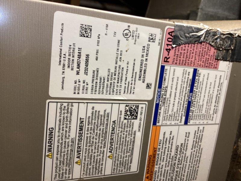 Completed annual cooling maintenance on two air conditioning systems. Performed comprehensive tune-up procedures on both units, including a Mitsubishi system utilizing R-410A refrigerant. Inspected manufacturer labels, verified model and serial numbers, and confirmed proper refrigerant specifications and pressure ratings. Checked condensate drainage system and verified proper operation. Customer enrolled in maintenance club coverage for two AC units and two furnaces.