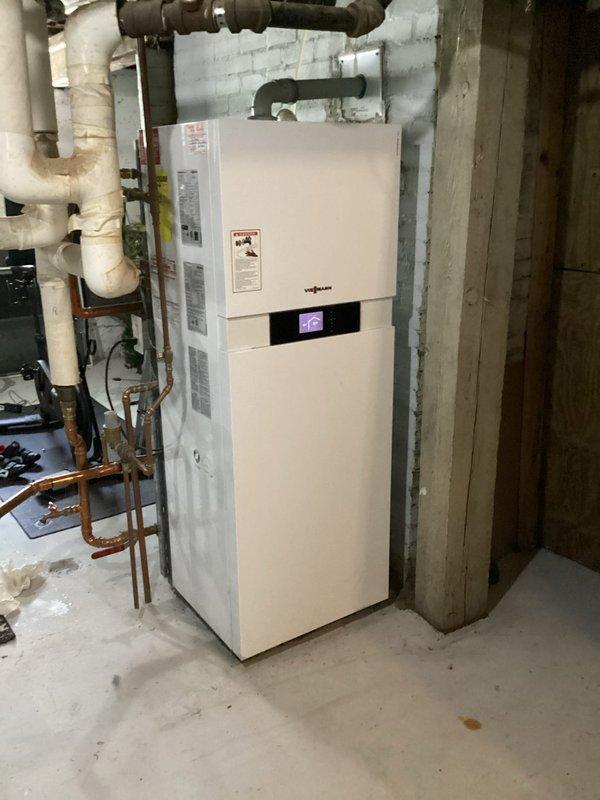 Responded to service call for 2016 Viessmann Vitodens 222-F combi boiler displaying repeated F2 fault codes. Diagnosed flame failure fault caused by faulty flame sensor, which was preventing ignition and system operation. Replaced defective flame sensor, tested ignition sequence, verified proper flame detection, and confirmed boiler returned to normal operation with all safety controls functioning correctly.