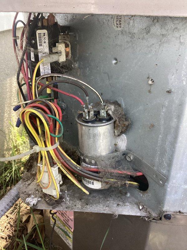 Responded to no-cool condition on 8-year-old air conditioning system that failed to operate following recent furnace installation. Upon inspection, discovered improper thermostat wiring connections made during furnace installation had interrupted communication between thermostat and outdoor condensing unit. Corrected thermostat wire terminations at air handler and verified proper 24V control signal to contactor. Tested system operation, confirmed compressor and condenser fan motor engaged properly, and verified cooling cycle initiated correctly. System restored to normal operation with proper cooling functionality.