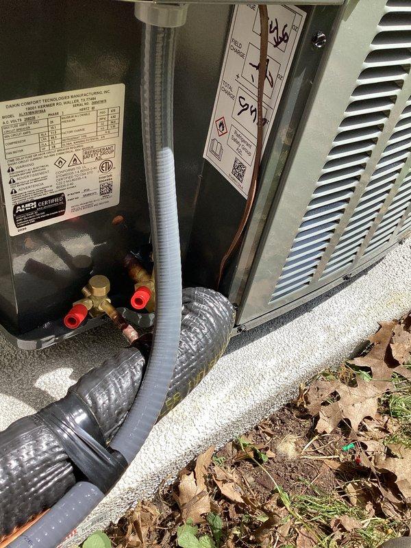 Completed full air conditioning system replacement at residential property. Removed existing outdoor condensing unit and installed new AC system with proper refrigerant line connections, electrical hookup, and condensate drainage. Indoor air handler component installed in basement location with secure mounting, ductwork connections to existing distribution system, and proper clearances maintained for service access. All refrigerant lines pressure tested, evacuated, and charged to manufacturer specifications. System startup performed with verification of proper airflow, temperature differential across coil, amperage draw within acceptable range, and thermostat communication. All safety controls and disconnect switches tested and operational.