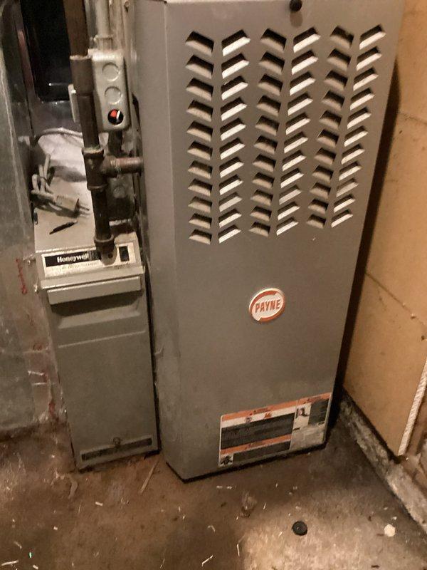 Responded to red-tagged water heater with undersized venting system. Conducted thorough inspection of existing vent configuration and determined proper sizing requirements for code compliance. Documented current mechanical room conditions, including water heater age and brand information, HVAC equipment layout, and existing vent connections. Provided assessment and recommendations for vent upsizing to meet safety standards and remove red-tag status.