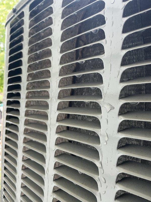 Completed annual cooling tune-up on EnergiAir system. Performed comprehensive inspection of outdoor condensing unit, noting minor debris accumulation on condenser coils which was cleaned during service. Inspected indoor condensate pump assembly and verified proper operation and drainage. All system components tested and operating within normal parameters at time of service.
