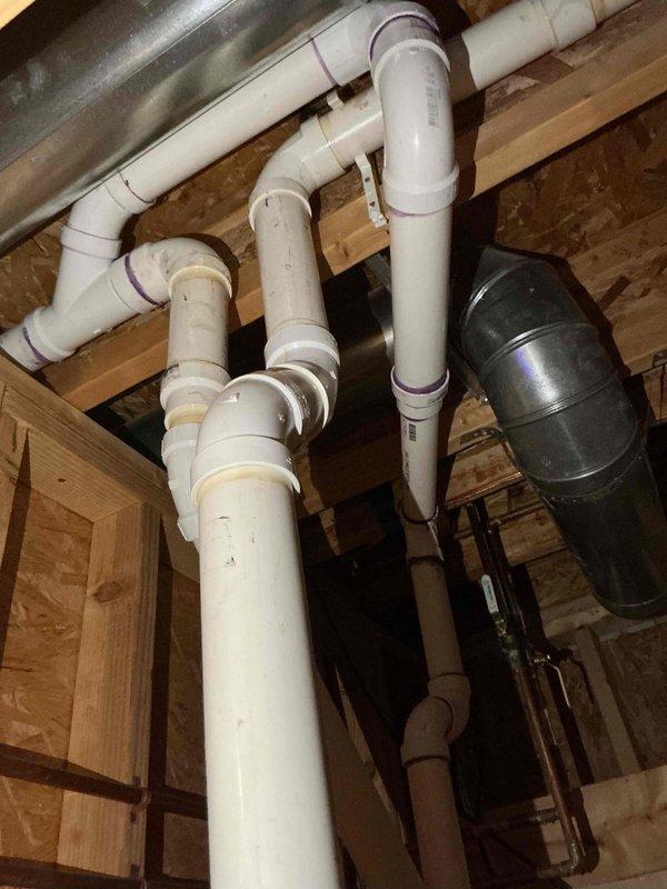 Completed pump replacement in residential attic space as quoted. Installed new pump unit with associated PVC drainage piping, secured all components to structural framing with appropriate clamps and brackets, and verified proper electrical connections and system operation before departure.