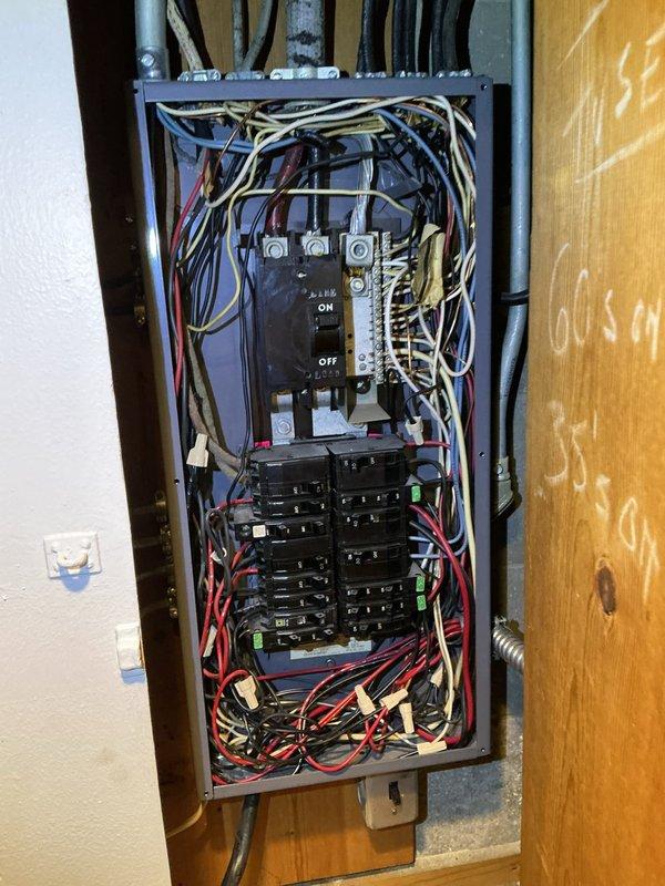 Responded to service call for inoperative whole house fan. Upon arrival, inspected main electrical panel and traced circuit feeding the fan system. Verified proper breaker operation and confirmed power distribution to affected circuit. Documented panel configuration and wiring connections for service records.