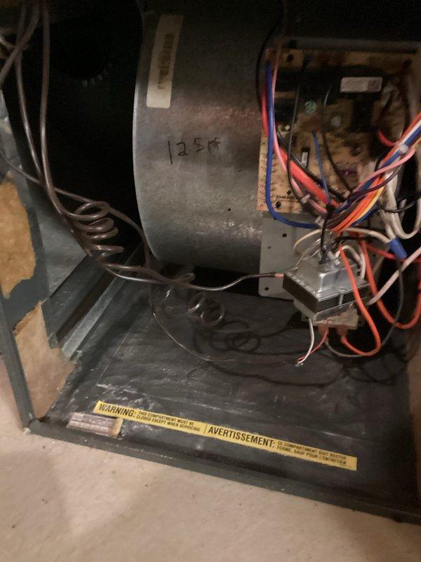 Completed annual cooling maintenance on 11-year-old Bryant system. Performed comprehensive inspection of blower assembly, verified electrical connections at control board, and documented amp draw of 12.5A on blower motor. All components operating within manufacturer specifications; system ready for cooling season.